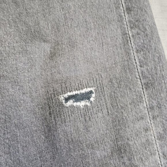 Levi’s black 501 93 manufacture distressed jeans, size 34 - Picture 2 of 6